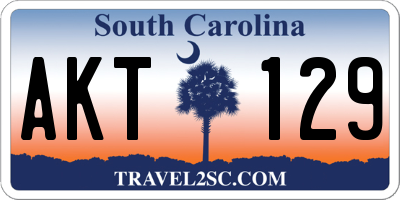 SC license plate AKT129