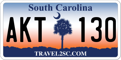 SC license plate AKT130