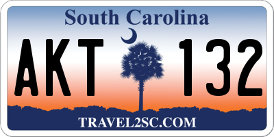 SC license plate AKT132
