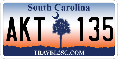 SC license plate AKT135