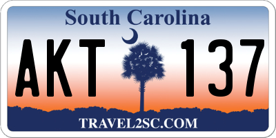 SC license plate AKT137