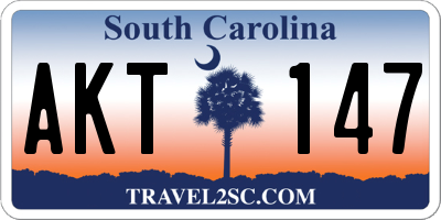 SC license plate AKT147