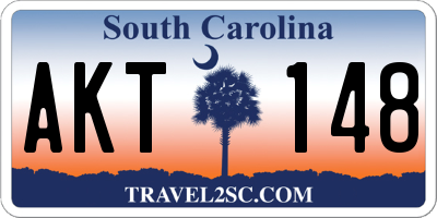 SC license plate AKT148