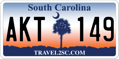 SC license plate AKT149