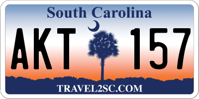 SC license plate AKT157