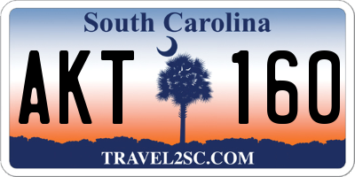 SC license plate AKT160