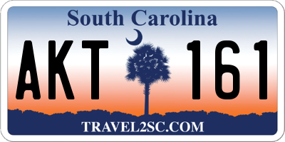SC license plate AKT161