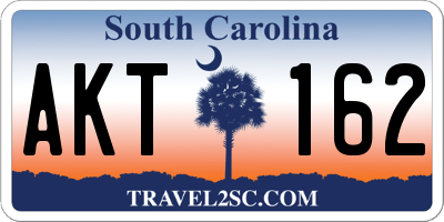 SC license plate AKT162