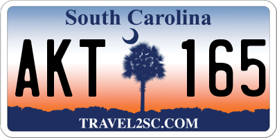 SC license plate AKT165