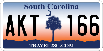 SC license plate AKT166