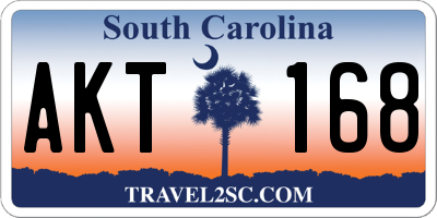 SC license plate AKT168
