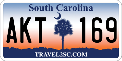 SC license plate AKT169