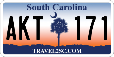 SC license plate AKT171