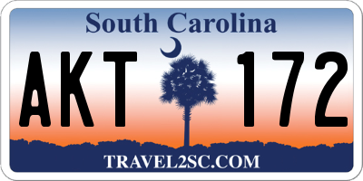 SC license plate AKT172