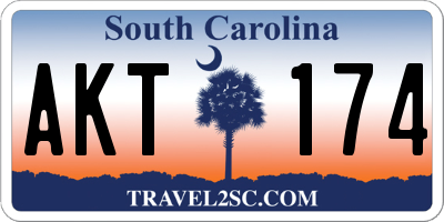 SC license plate AKT174