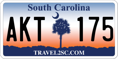 SC license plate AKT175