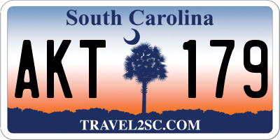 SC license plate AKT179