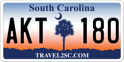 SC license plate AKT180