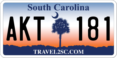 SC license plate AKT181