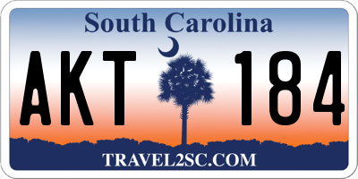 SC license plate AKT184
