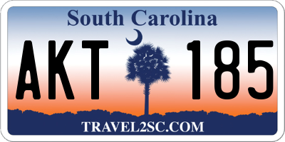 SC license plate AKT185