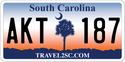 SC license plate AKT187