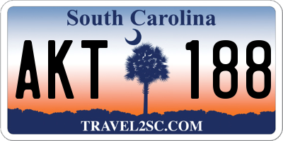 SC license plate AKT188