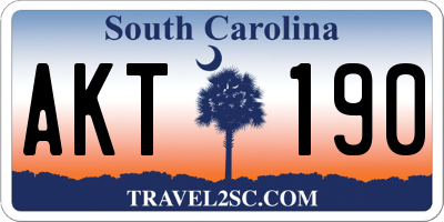 SC license plate AKT190