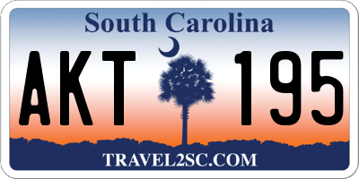 SC license plate AKT195