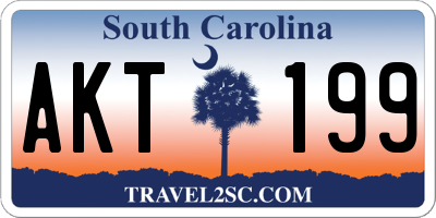 SC license plate AKT199