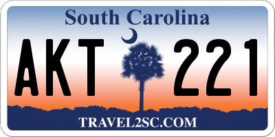 SC license plate AKT221