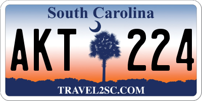 SC license plate AKT224