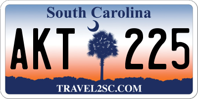 SC license plate AKT225