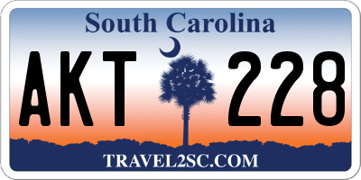 SC license plate AKT228
