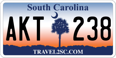 SC license plate AKT238