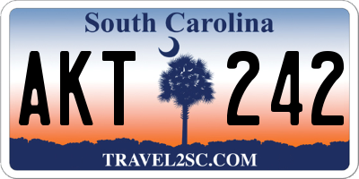 SC license plate AKT242