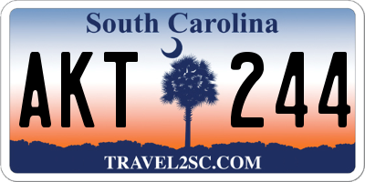 SC license plate AKT244