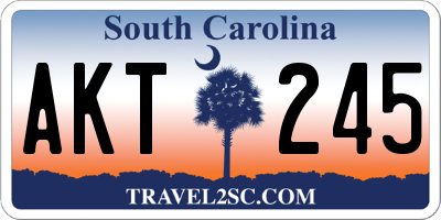 SC license plate AKT245