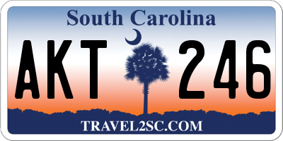 SC license plate AKT246