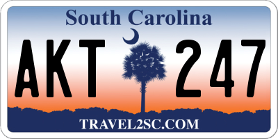 SC license plate AKT247
