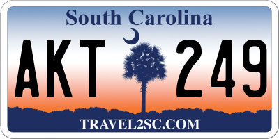 SC license plate AKT249
