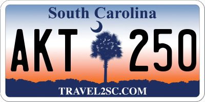 SC license plate AKT250