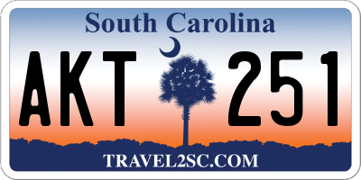 SC license plate AKT251