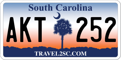 SC license plate AKT252