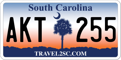 SC license plate AKT255