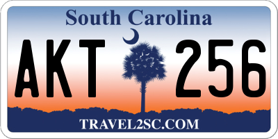 SC license plate AKT256