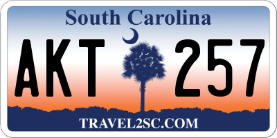 SC license plate AKT257