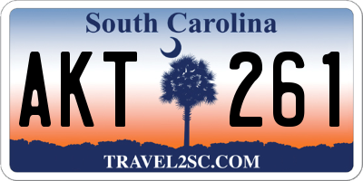 SC license plate AKT261