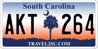 SC license plate AKT264