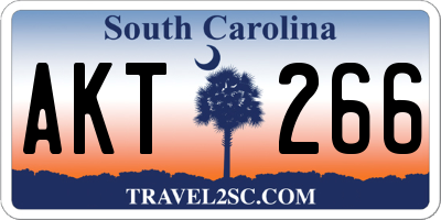 SC license plate AKT266